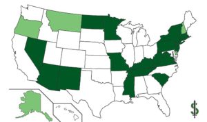 map of states where textbooks are tax free