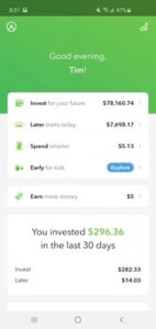 Acorns Investment App Home Screen