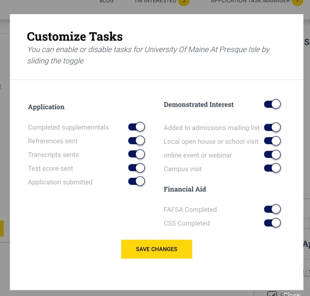 MeritMore Application Task Manager - customize tasks