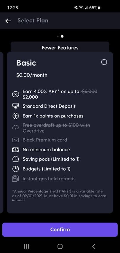Current Bank Basic Free Account Features